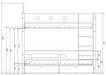 drawing with dimensions bunk bed
