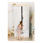 двукрилен гардероб с акцентен цвят бежово