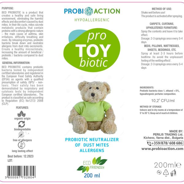 probiotic cleaning product for toys and textile bio