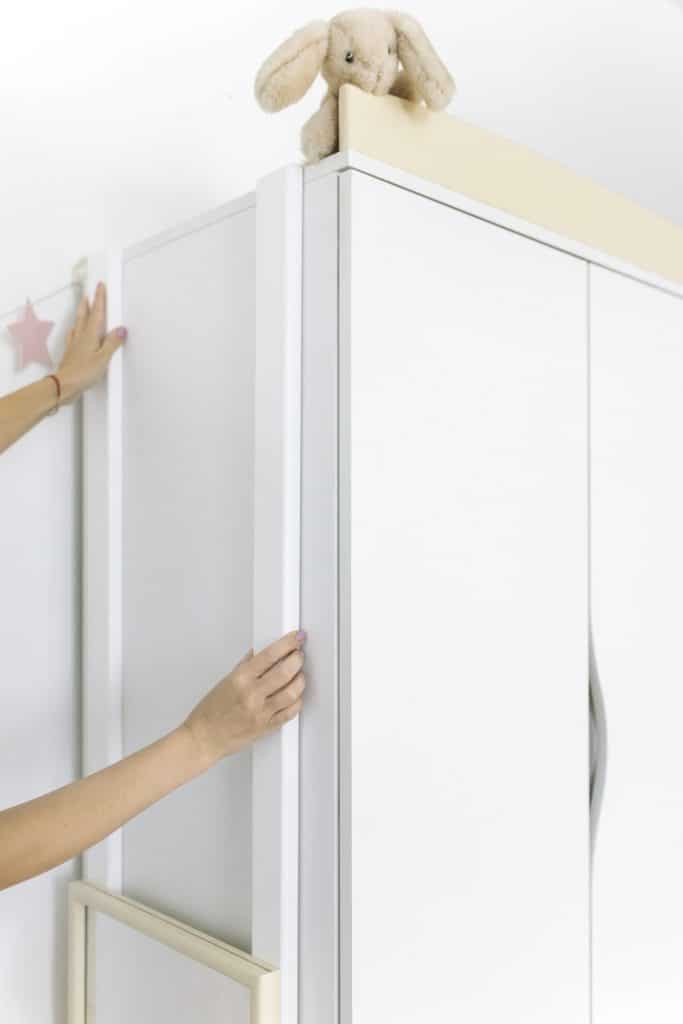 wooden creative board for the wardrobe side