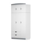 Трикрилен Гардероб с надстройка цокъл и шапка