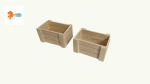 2 wooden boxes set