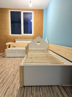 Единично легло вариант 2 със странична табла от масив - Image 3