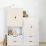 модули за съхранение бежово изрязани дръжки чекмеджета и шкафчета