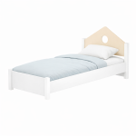 детско легло вариант 3 в бяло и бежово с матрак 90/190 с матрак