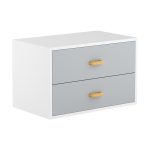 модул две чекмеджета сиво и бяло