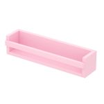 wooden wall bookshelf in pink