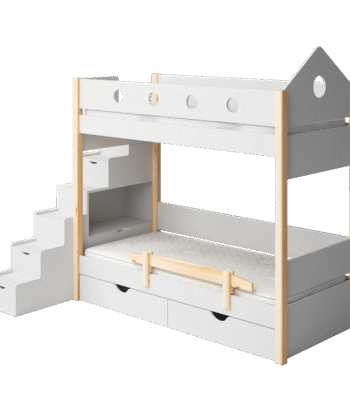 double bed with module stairs