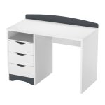 desk in white and dark grey