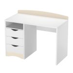desk in white and beige