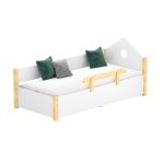 bed with lifting mechanism storage below the mattress