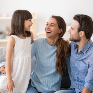 happy family parents kids