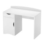 children desk white and massive wood in color white