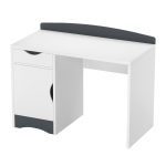 children desk white and massive wood in color dark grey