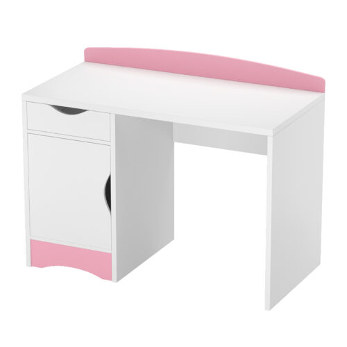 children desk white and massive wood in color