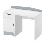 children desk white and massive wood in color