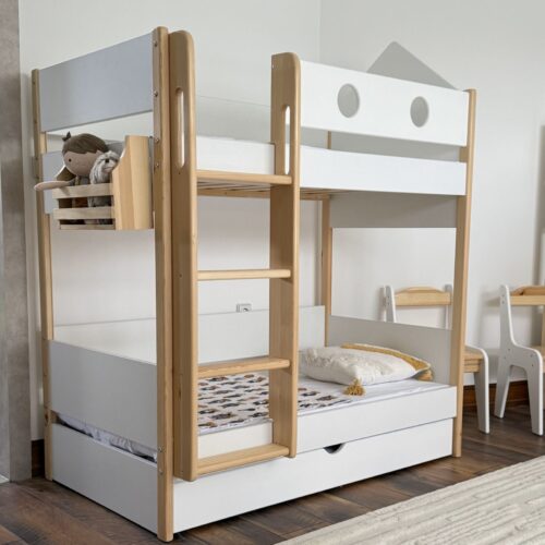 bunk bed with additional third bed
