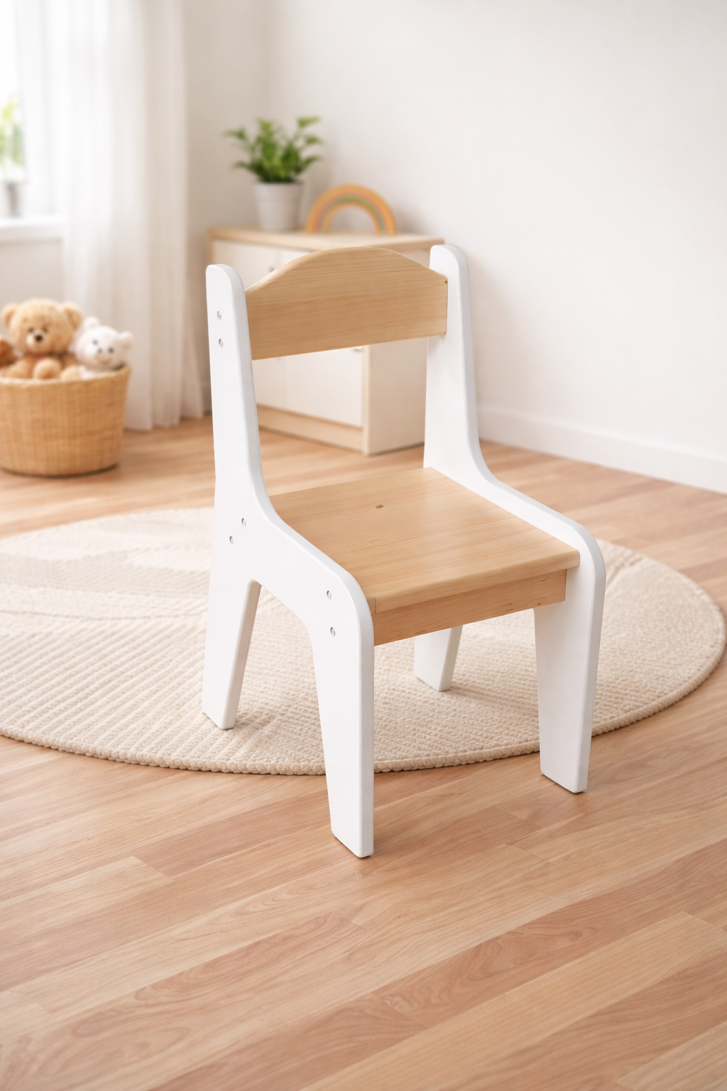 детско столче от мдф и масив детско столче от мдф и дърво