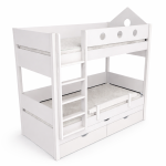 двуетажно легло с чекмеджета и сандвич легло изцяло в бяло