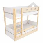 bunk bed beige pine wood and white